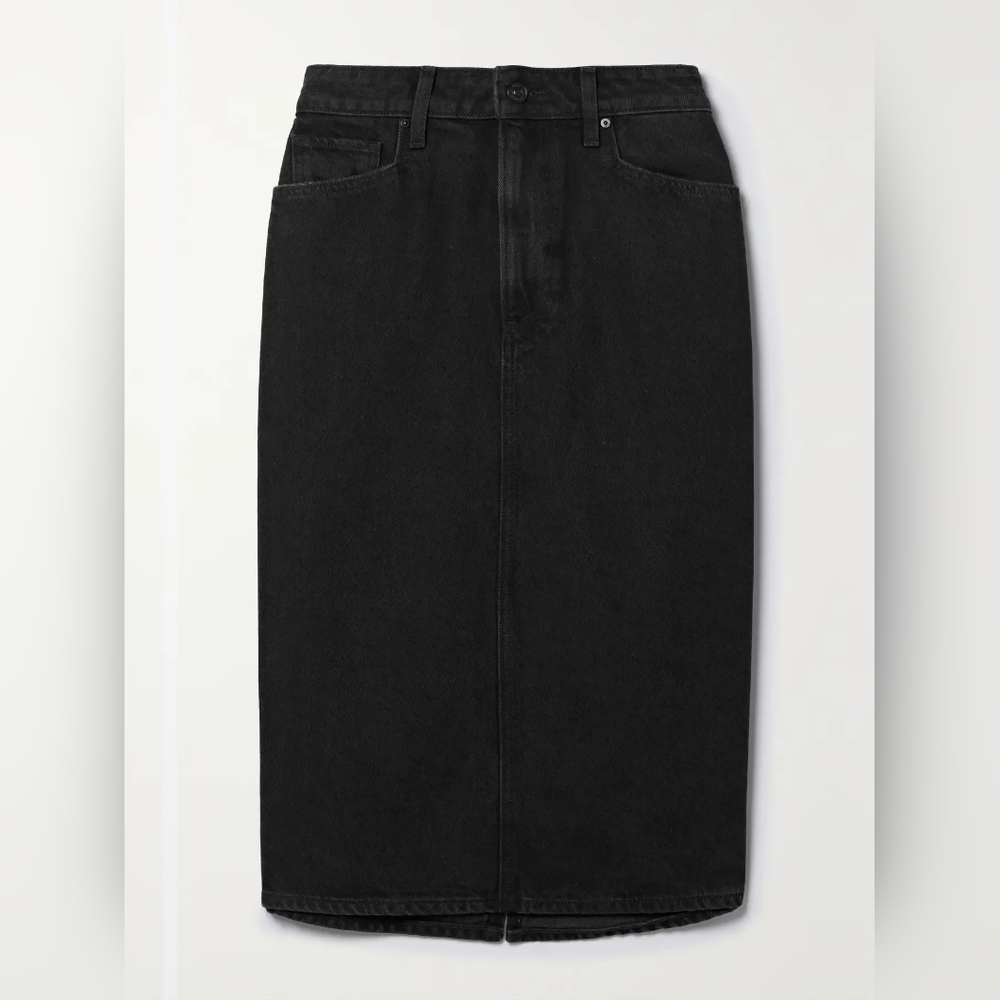 PAIGE Siren Denim Midi Skirt
